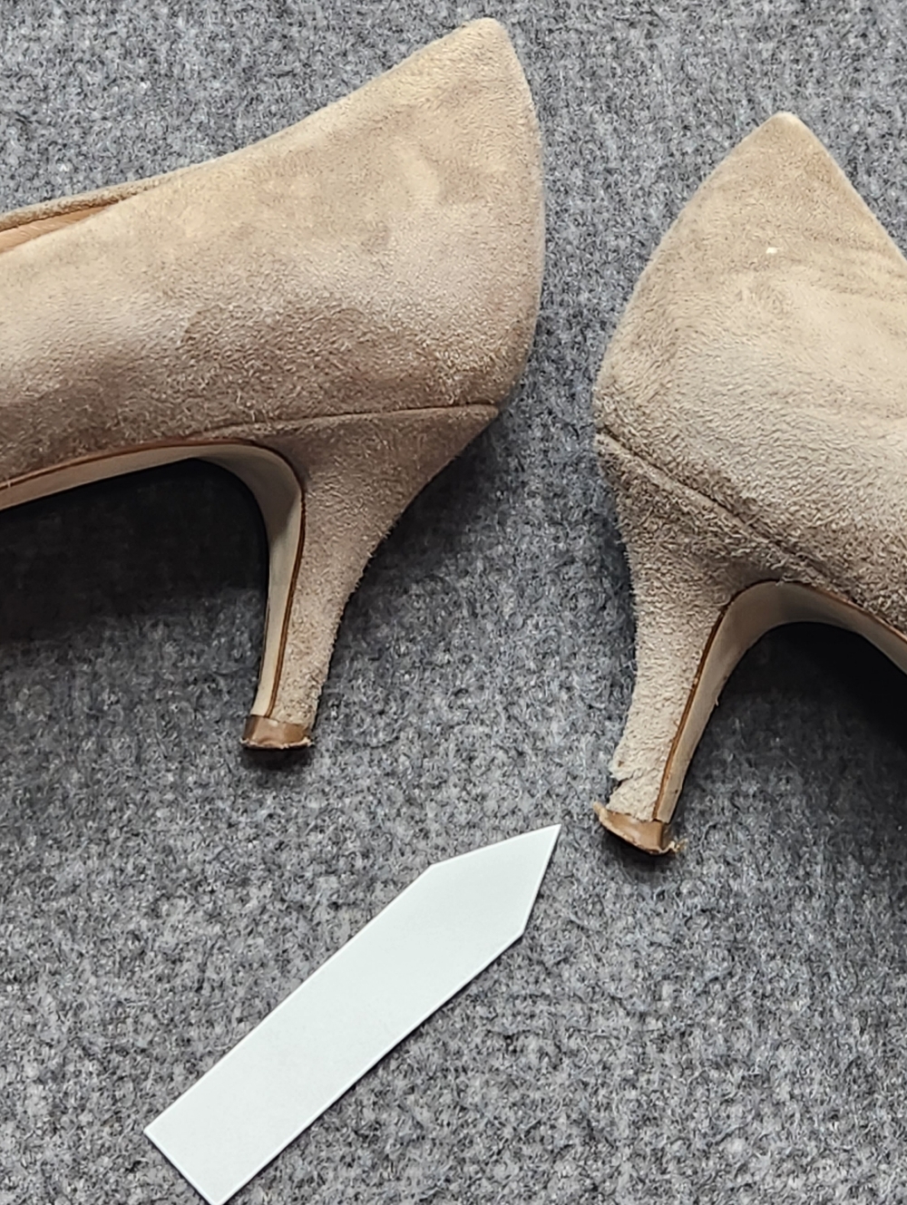 J.Crew Suede Pumps Womens‎ 9.5 Beige Pointed Toe Heels Italy - Picture 8 of 9